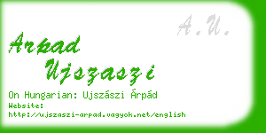 arpad ujszaszi business card